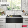30” Retrofit Farmhouse Apron Front 16 Gauge Workstation Kitchen Sink Single Bowl in with WorkFlow™ Ledge and Accessories for Top Mount Drop-In Installation